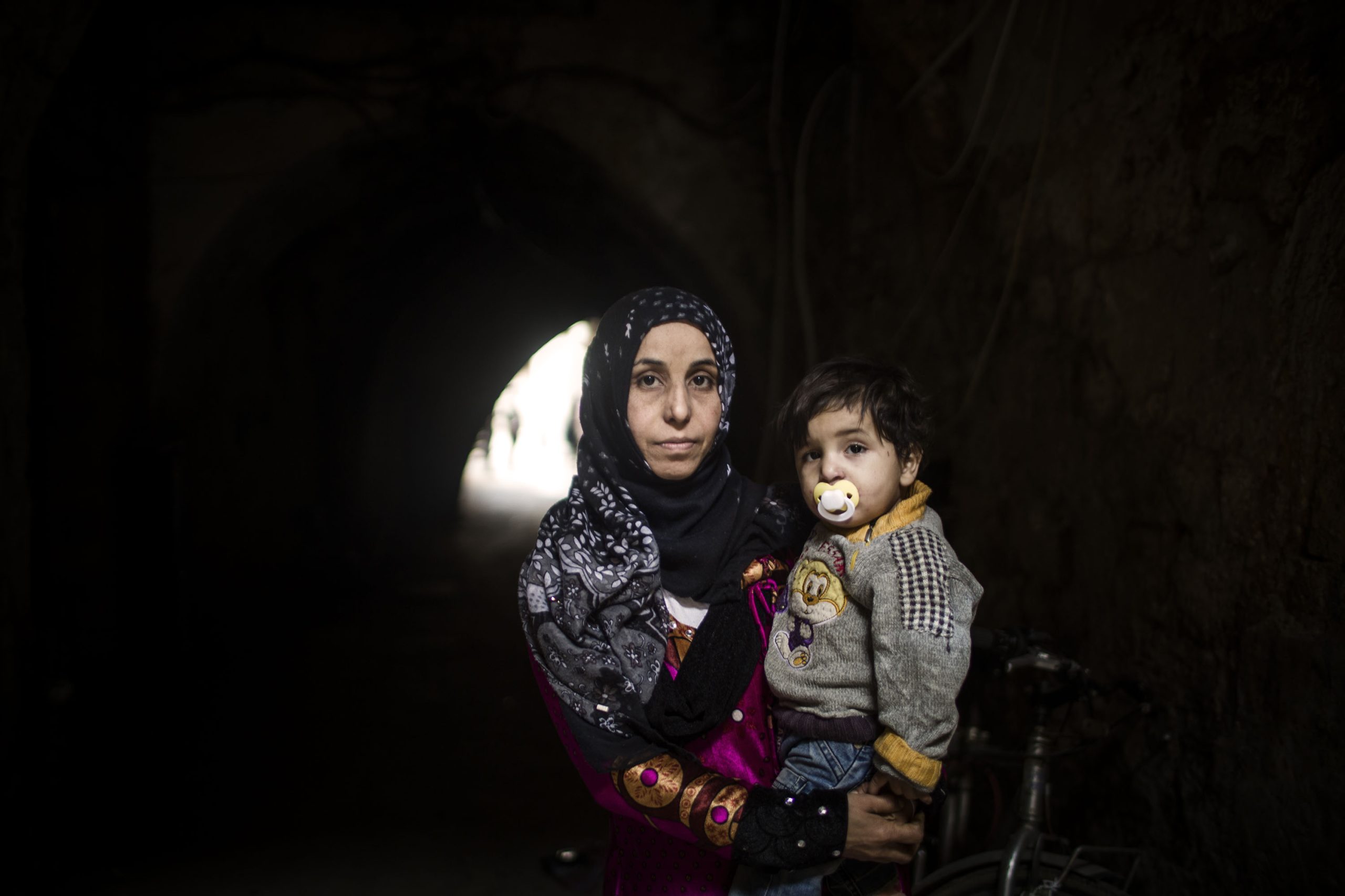 Moeder en kind in Libanon