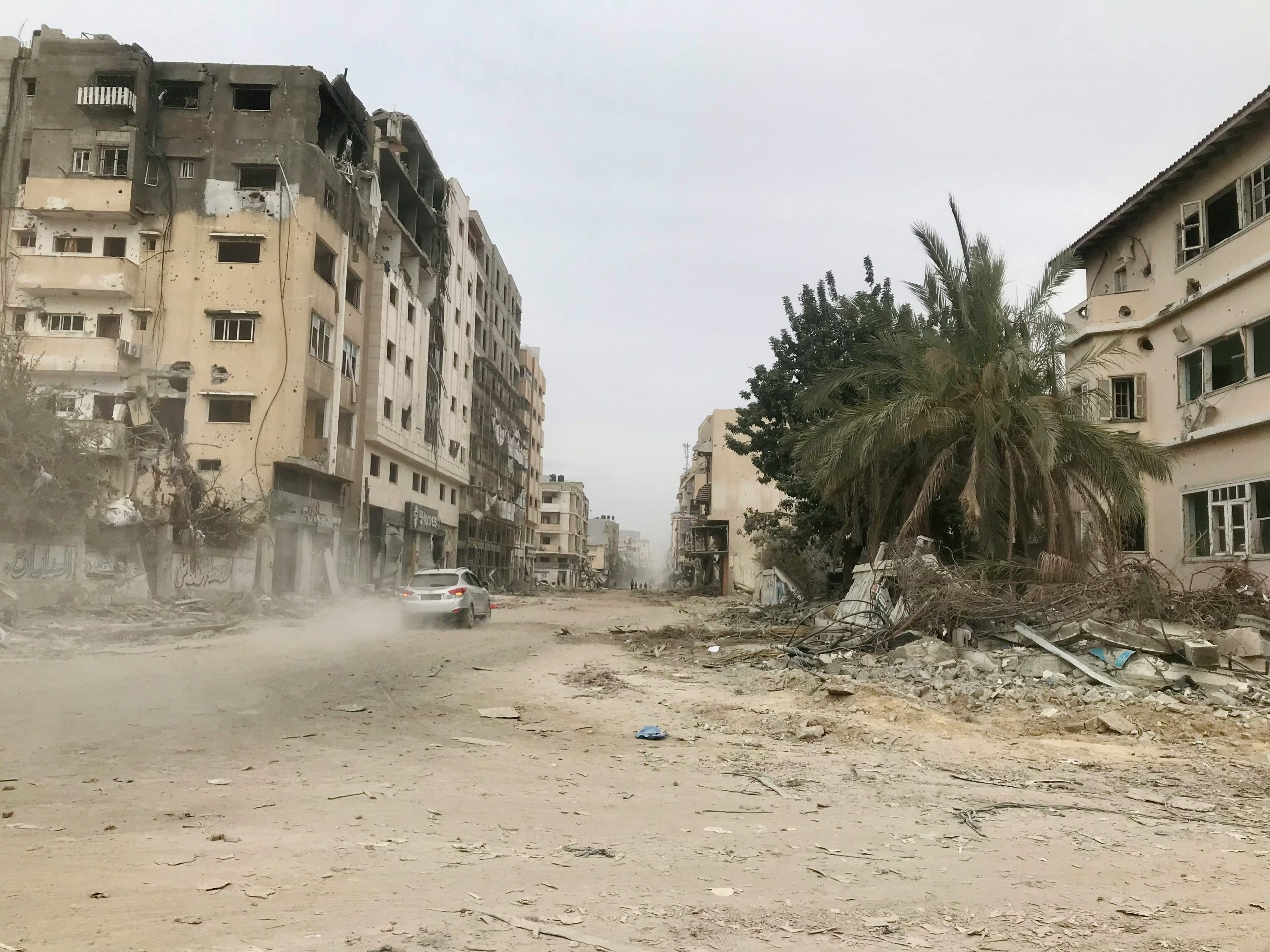 Verwoest gebied in Gaza