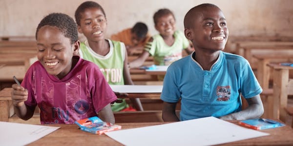 Messi uit Madagaskar in de klas